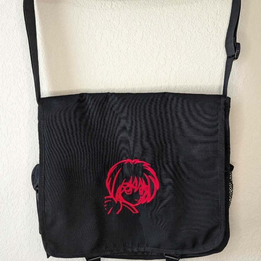 RUROUNI KENSHIN Myth Wear Anime Embroidered Messenger Shoulder Laptop Bag 13x12"